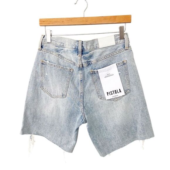 NWT Pistola Kelly 90s Skater Denim Shorts size 27 - Picture 3 of 11